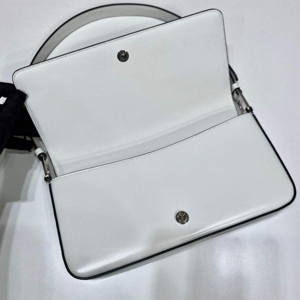 Prada 1BD323 Brushed leather Prada Femme bag White