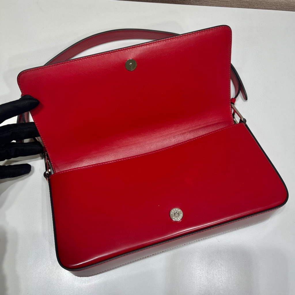 Prada 1BD323 Brushed leather Prada Femme bag Red