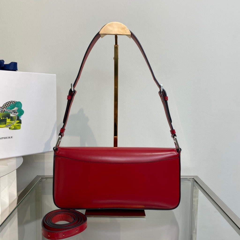 Prada Brushed leather Prada Femme 1BD323 Red