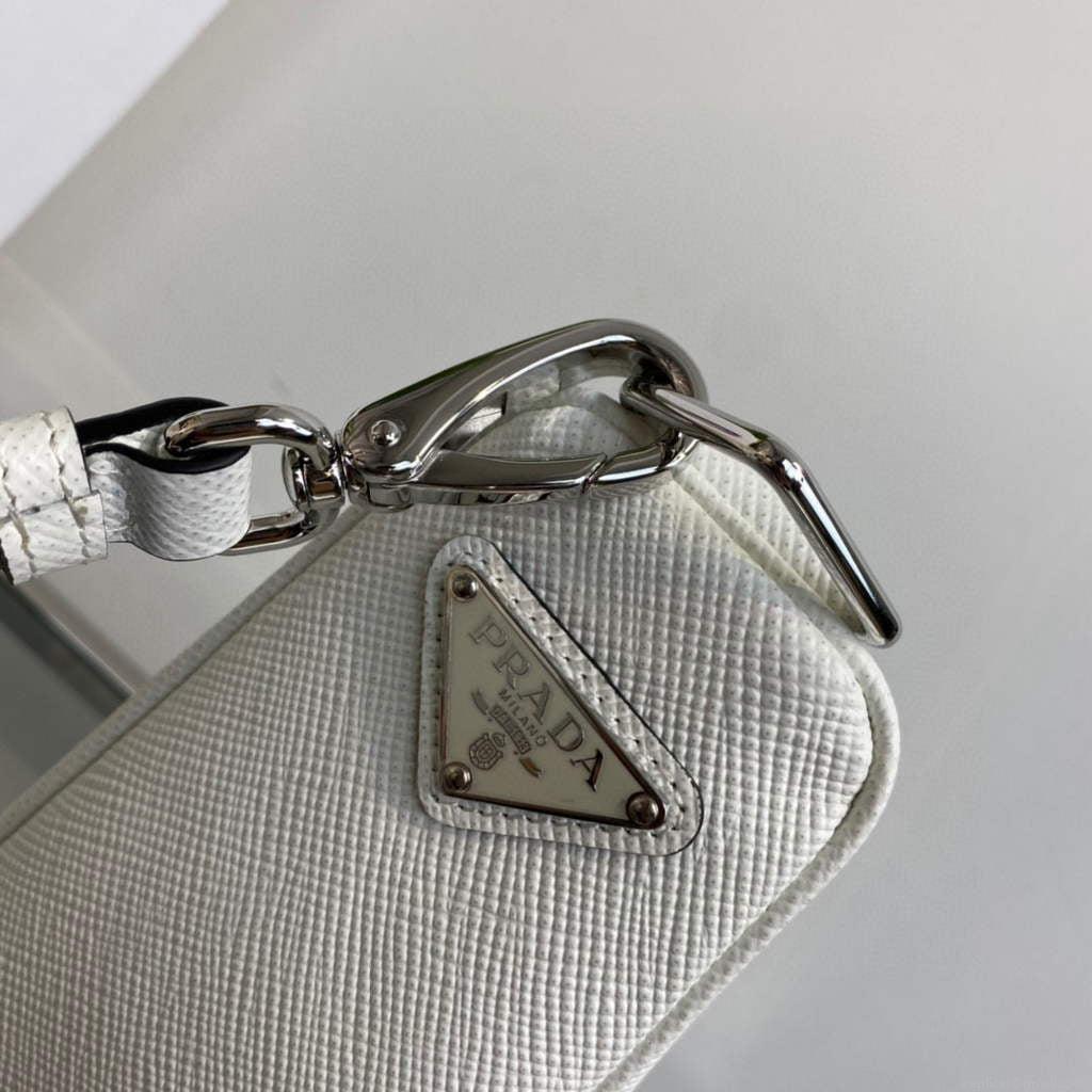 Prada Saffiano Prada Triangle bag 2VH155 White