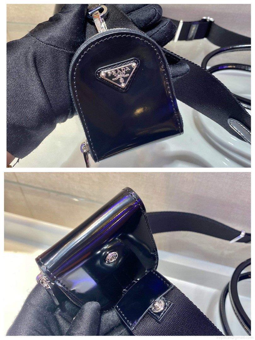 Prada Brushed leather handbag 1BA320 Black