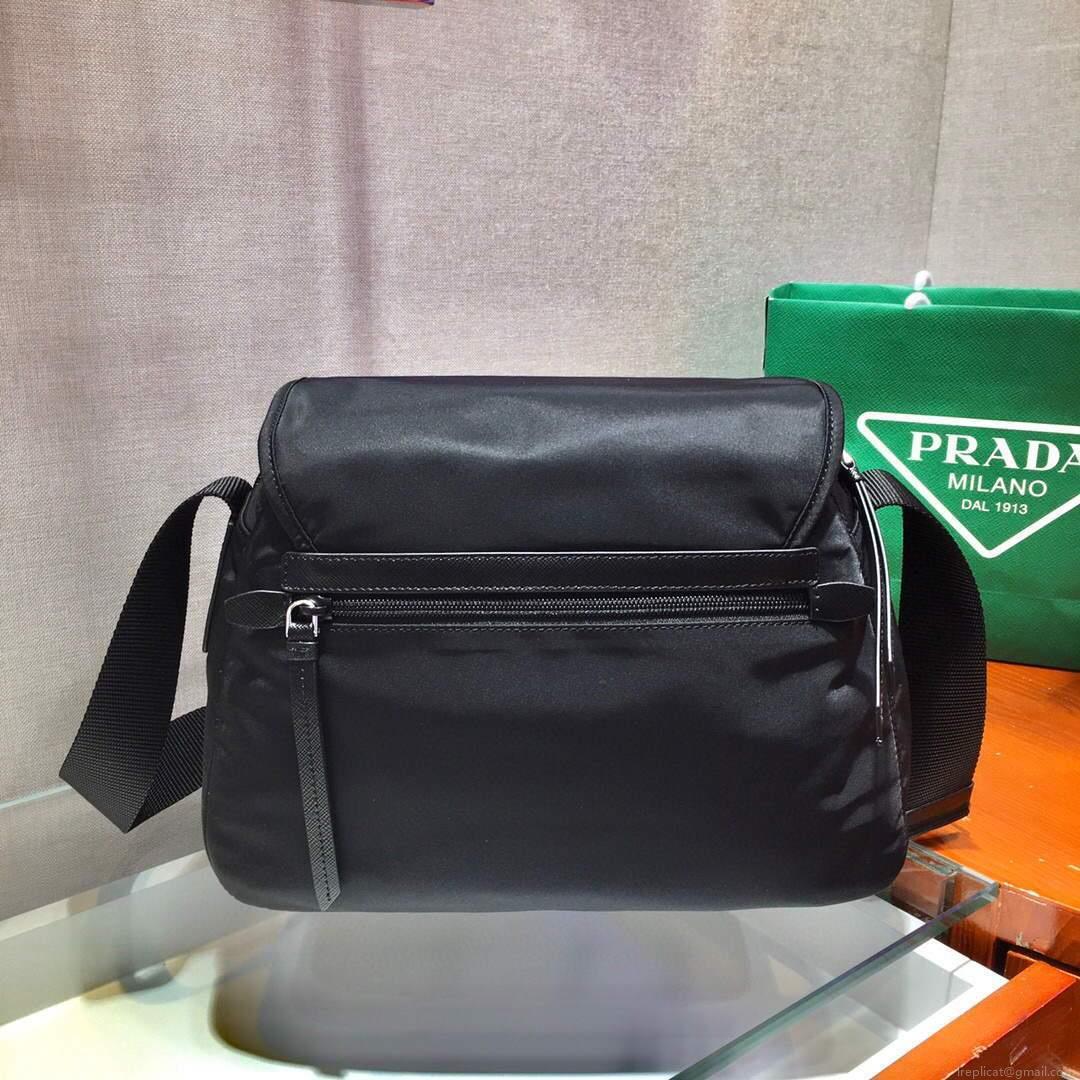 Prada Nylon Shoulder Bag 1BD225 Black