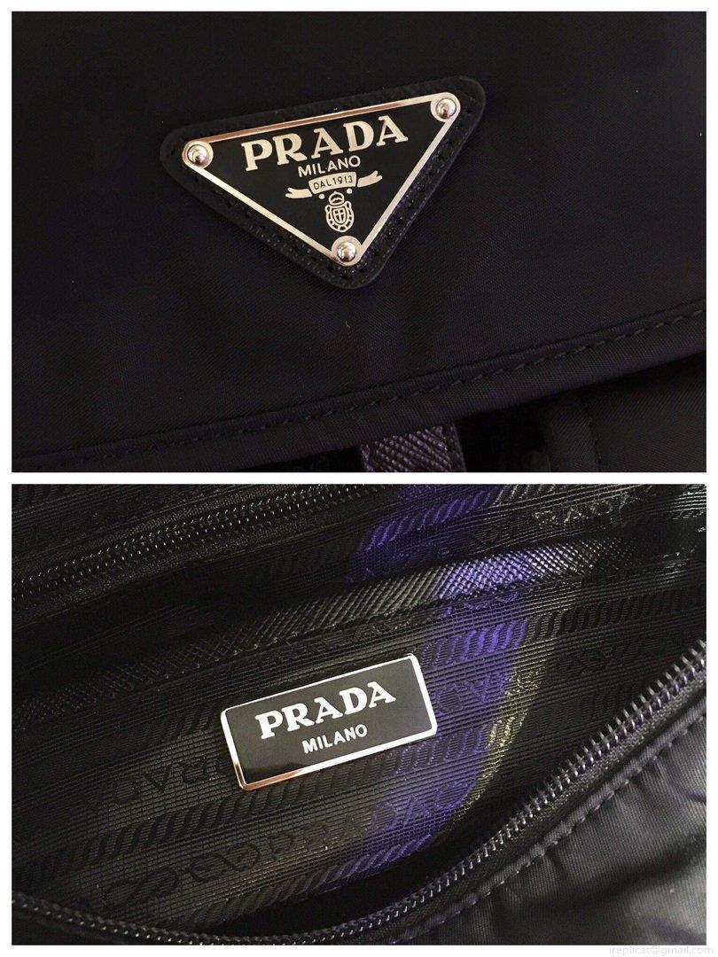 Prada Nylon Shoulder Bag 1BD225 Black