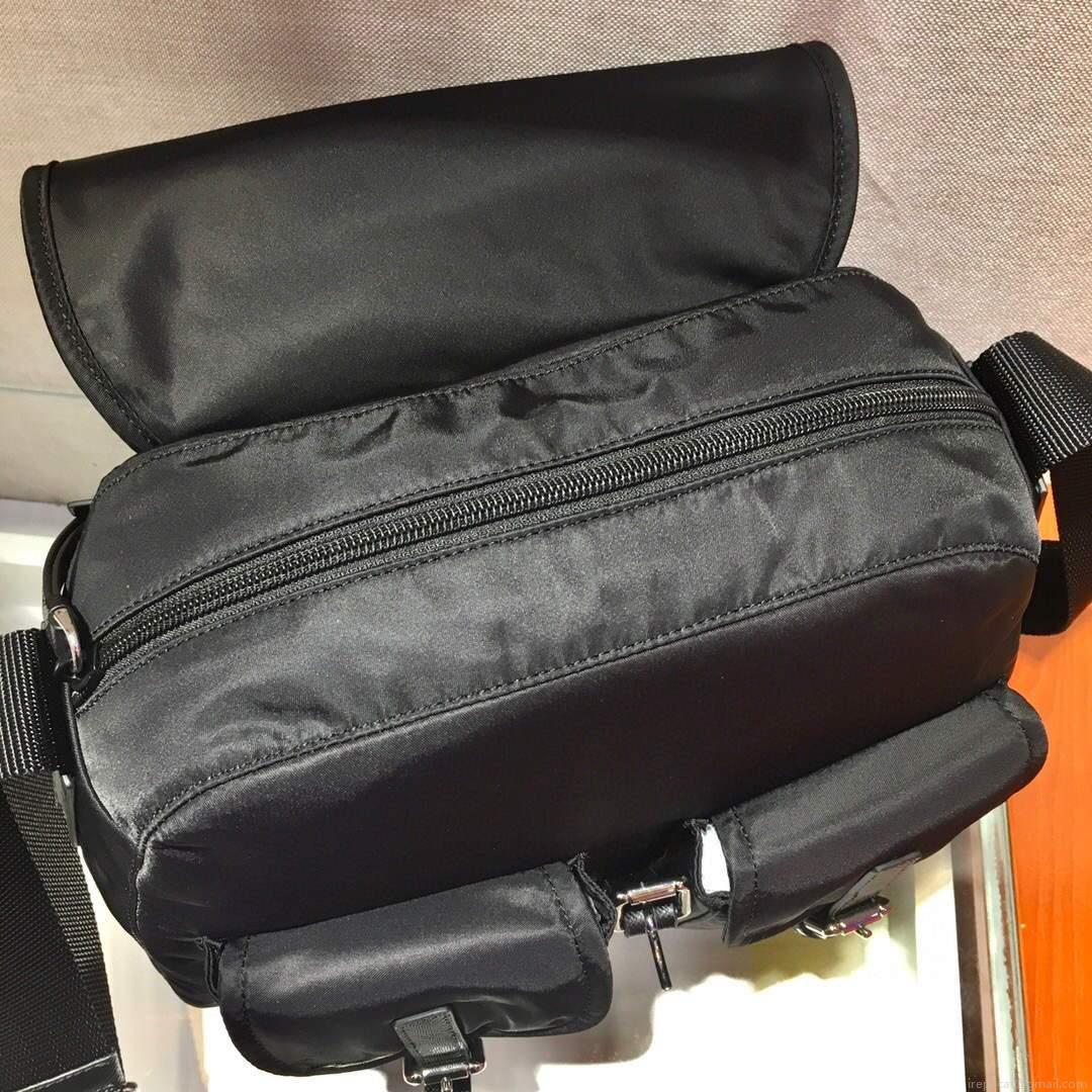Prada Nylon Shoulder Bag 1BD225 Black