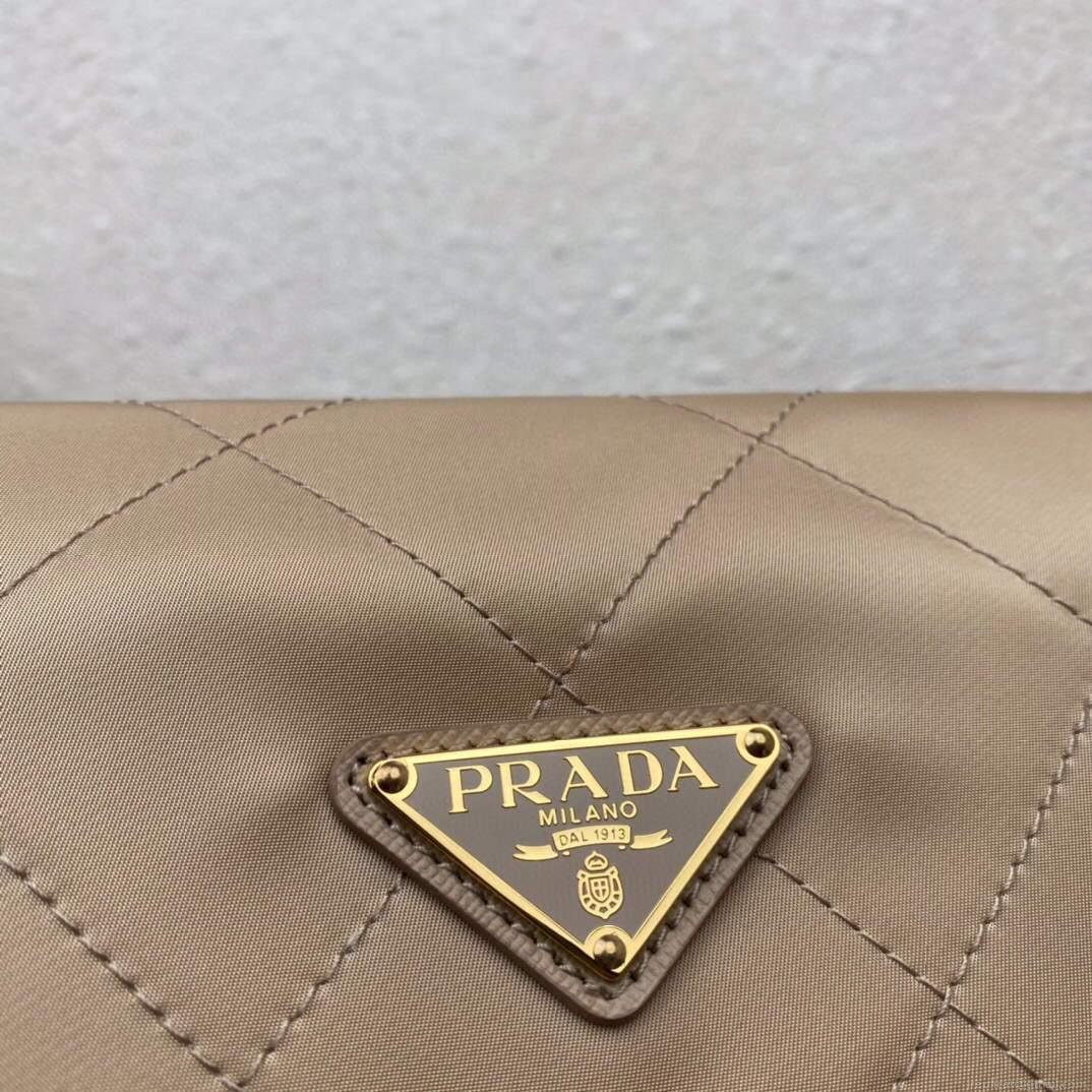 Prada Nylon Vintage Chain Stray Bag 1BD620 Apricot