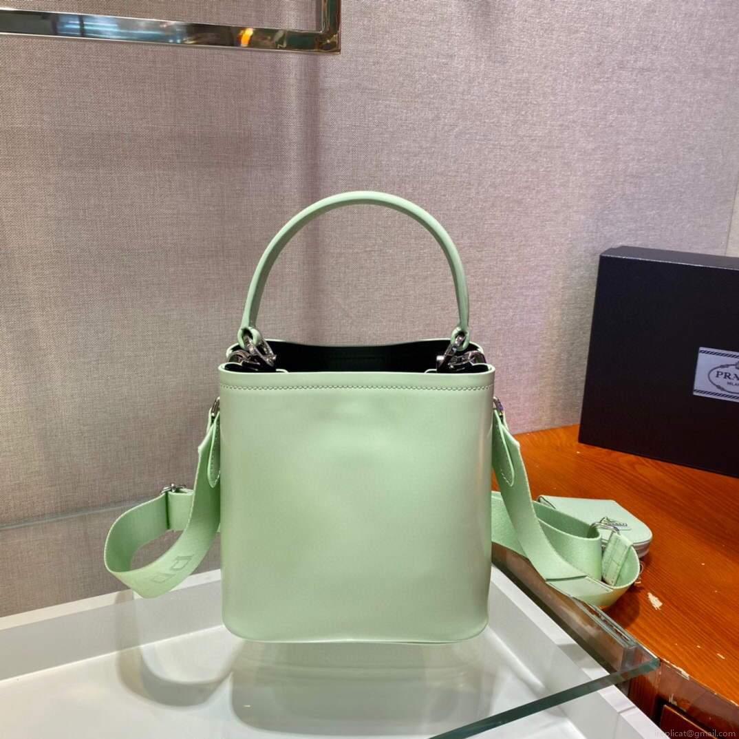 Prada Panier ostrich leather 1BA319 Bag Green