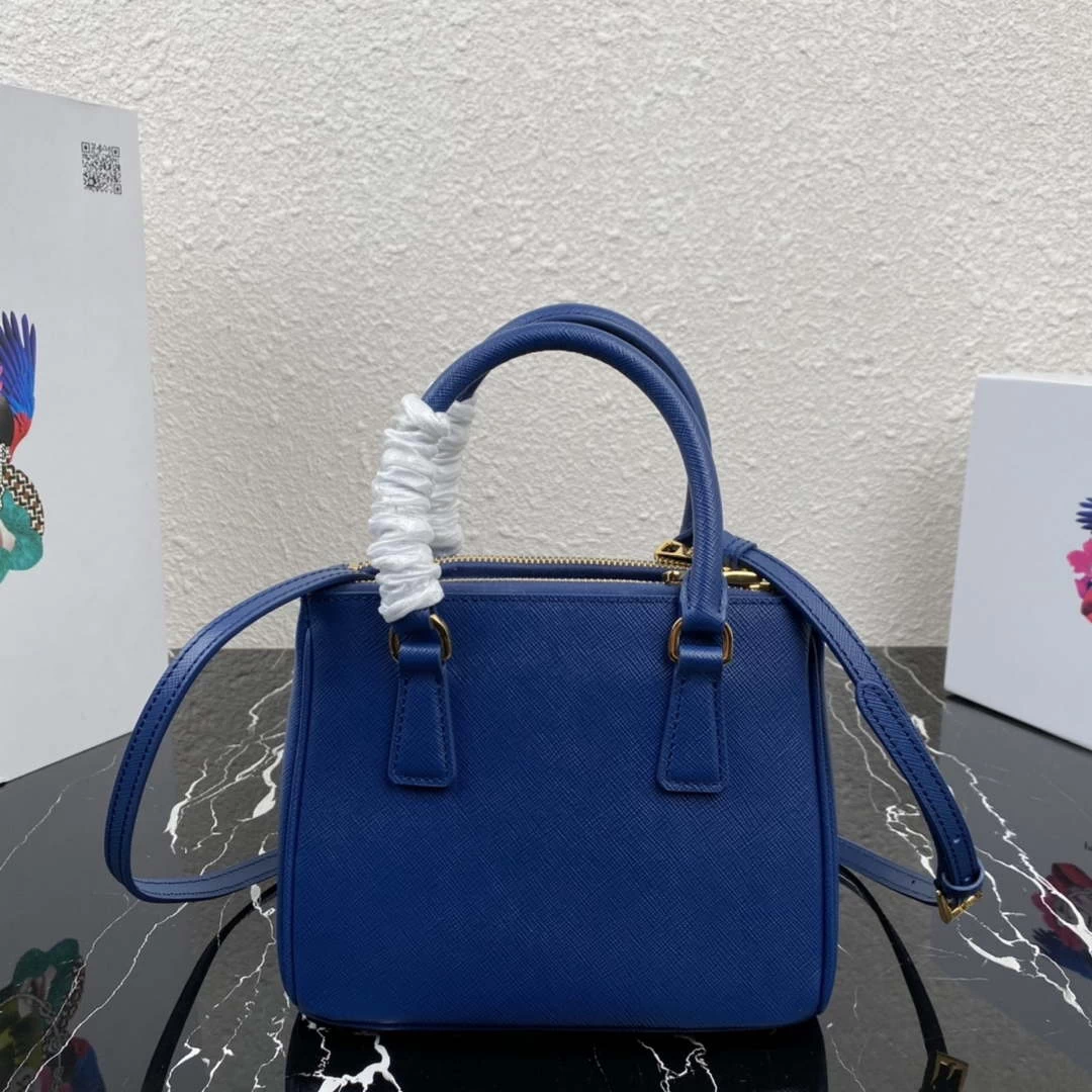 Prada 1BA906 Prada Galleria Saffiano leather mini-bag Light Blue
