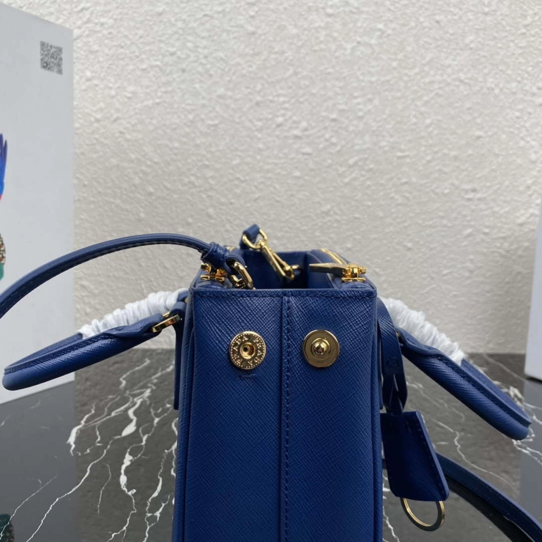 Prada 1BA906 Prada Galleria Saffiano leather mini-bag Light Blue