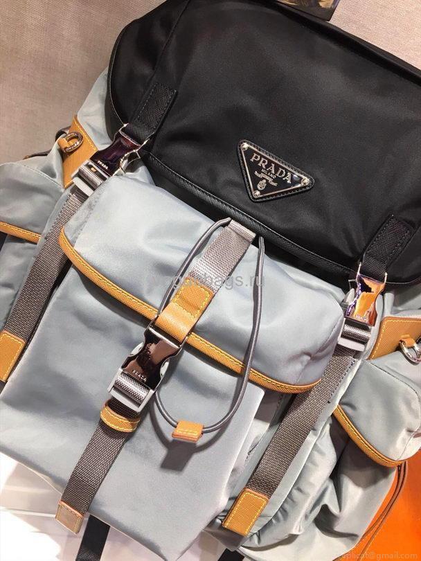 Prada 2VZ074 Nylon Backpack Bag in Gray