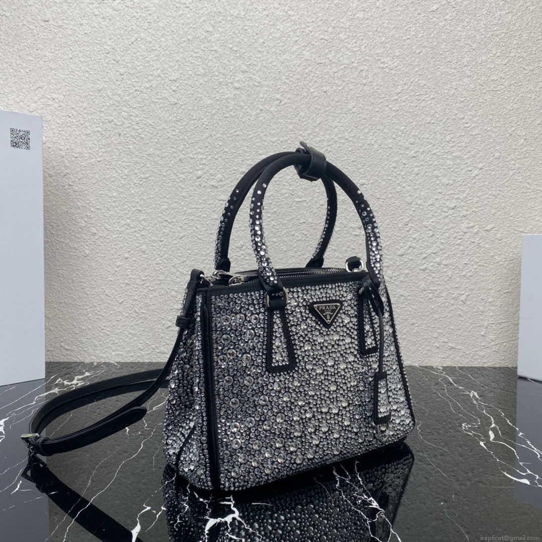 Prada 1BA896 Prada Galleria Saffiano leather small bag Black