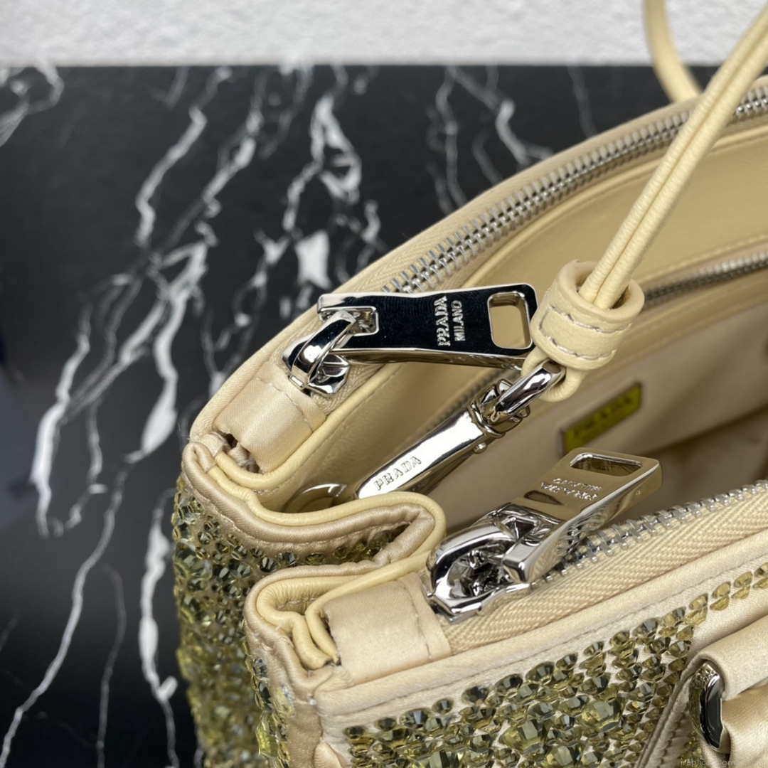 Prada 1BA896 Prada Galleria Saffiano leather small bag Gold