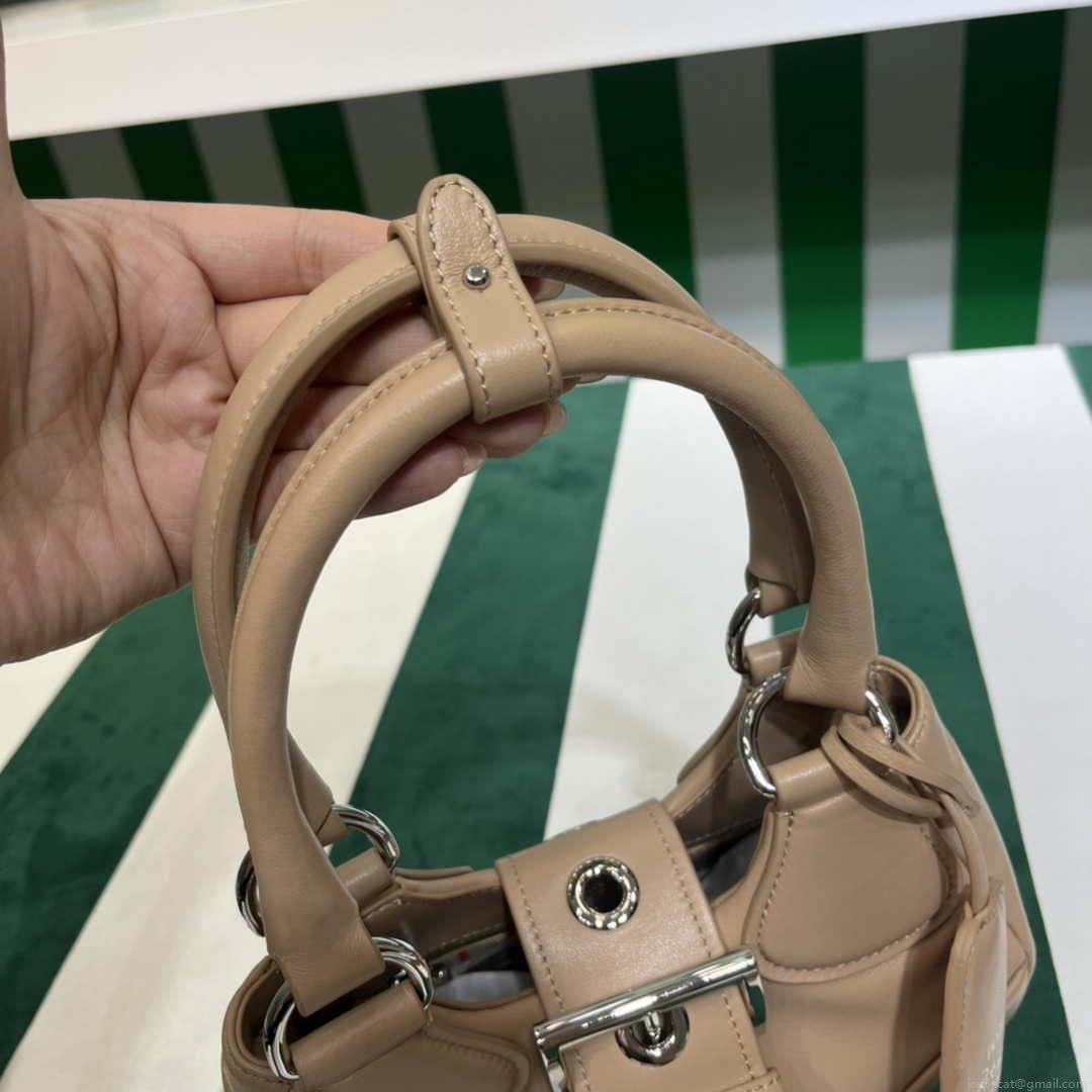 Prada 1BA368 Moon padded nappa-leather bag Apricot