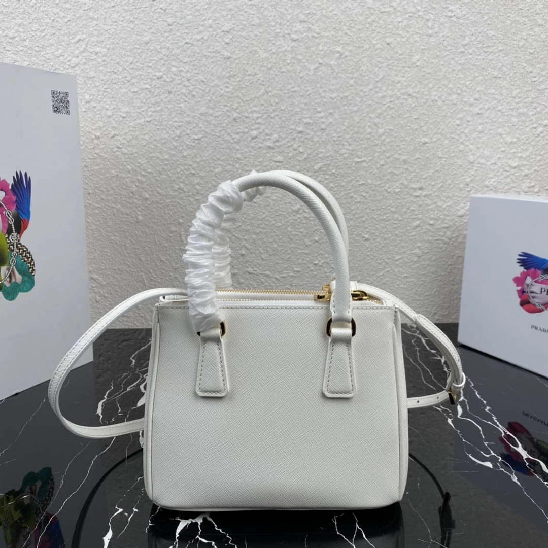 Prada 1BA906 Prada Galleria Saffiano leather mini-bag White