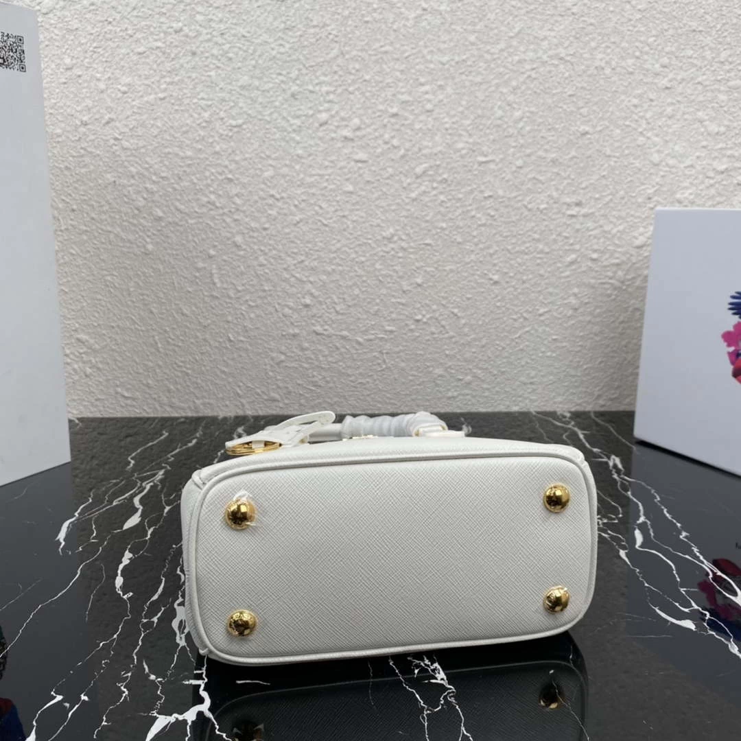Prada 1BA906 Prada Galleria Saffiano leather mini-bag White