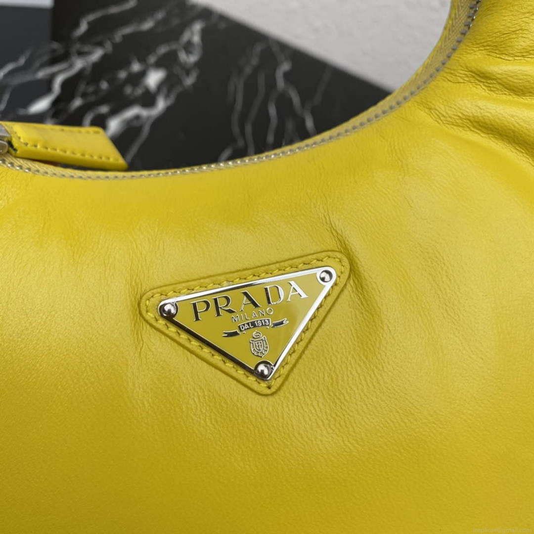 Prada 1BA384 Prada Soft Padded Nappa Leather Mini Bag Yellow