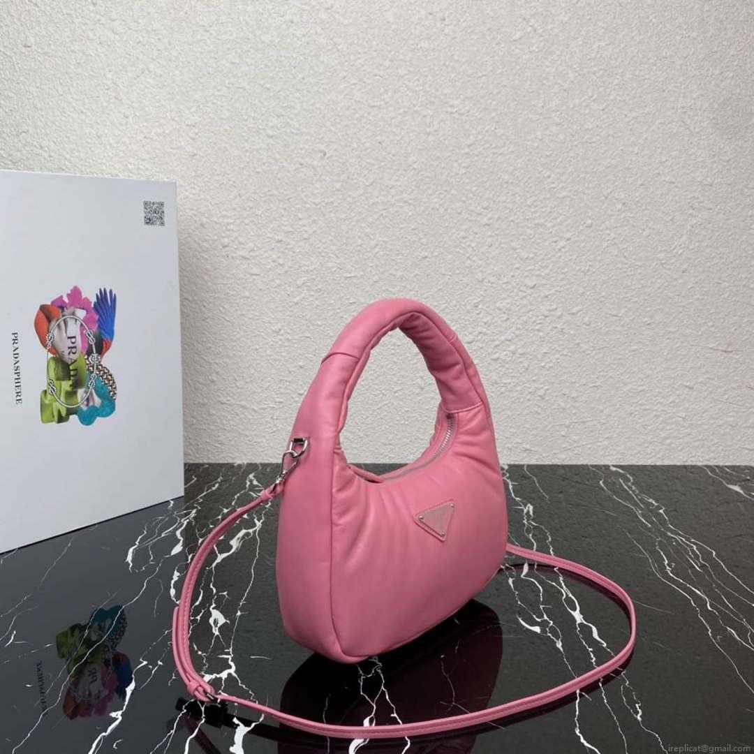 Prada 1BA384 Prada Soft Padded Nappa Leather Mini Bag Pink