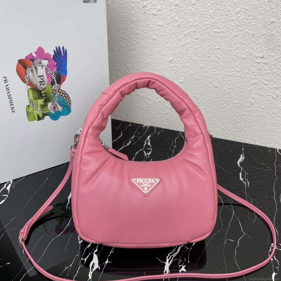 Prada 1BA384 Prada Soft Padded Nappa Leather Mini Bag Pink