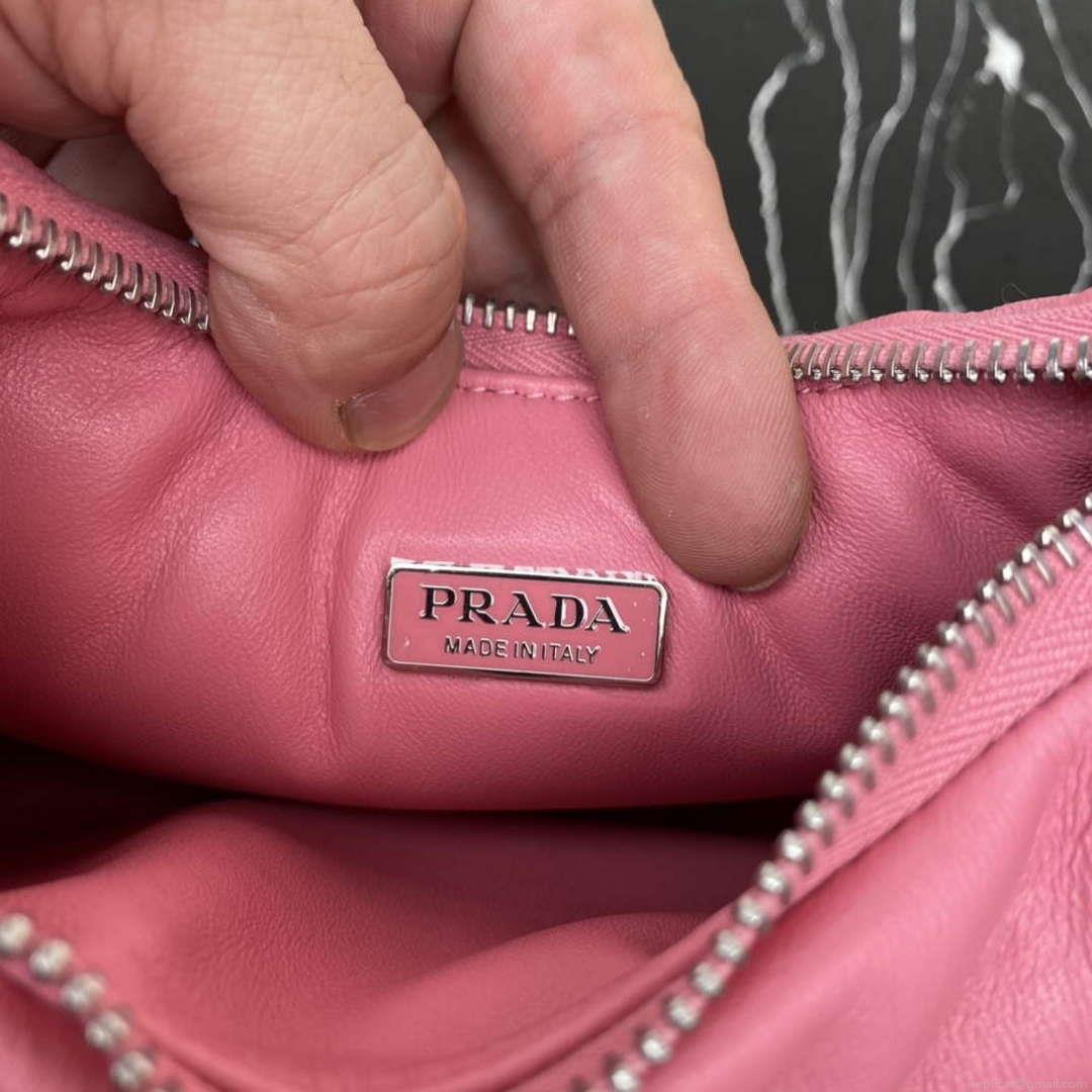 Prada 1BA384 Prada Soft Padded Nappa Leather Mini Bag Pink