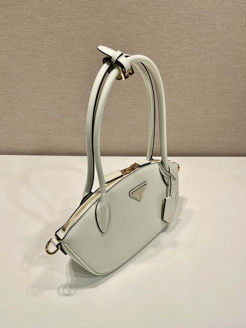 Prada 1BA427 Small leather handbag White