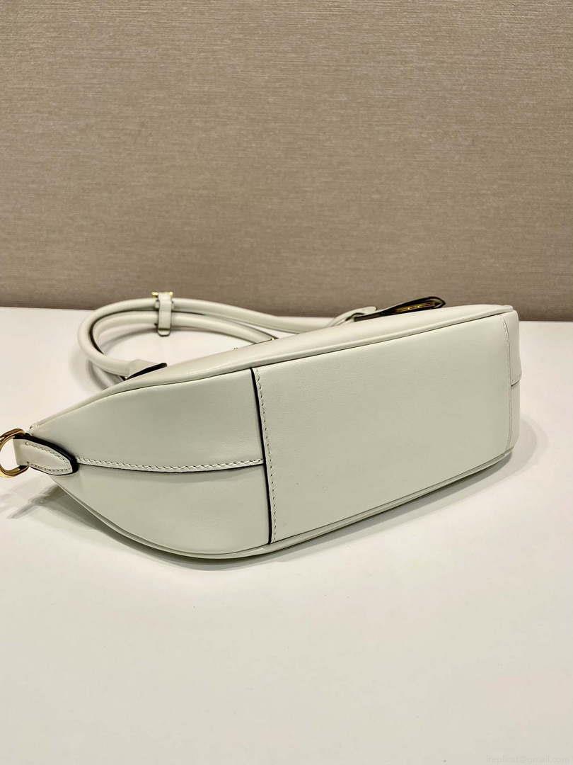 Prada 1BA427 Small leather handbag White