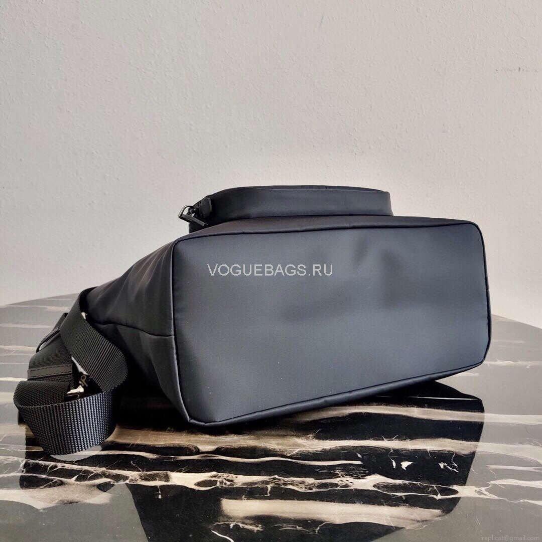 Prada 1BG354 tote shoulder hanbag Nylon calfskin leather Black