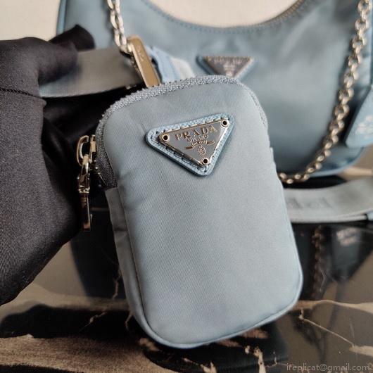 Prada 1BH204 Prada Re-Edition 2005 Nylon Bag Light Blue