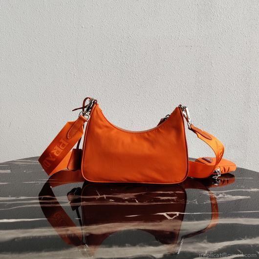 Prada 1BH204 Prada Re-Edition 2005 Nylon Bag Orange