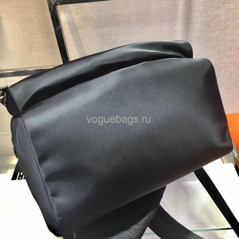 Prada 2V066 Tessuto Zainetto Nylon And Leather Backpack in Black