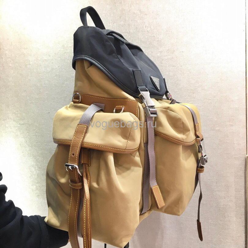 Prada 2VZ074 Nylon Backpack Bag in Brown