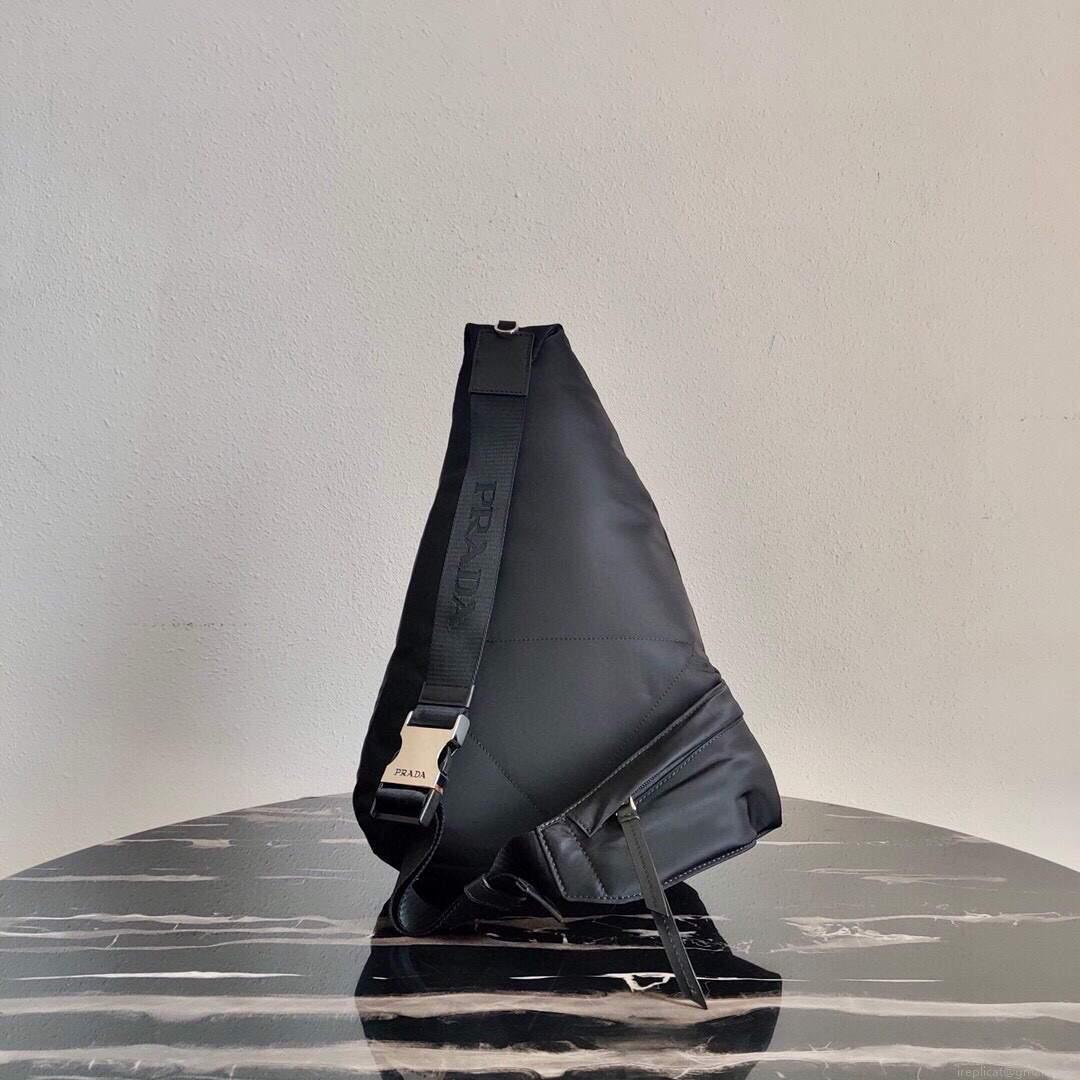 Prada Re-Nylon and leather Backpack 2VZ092 Black