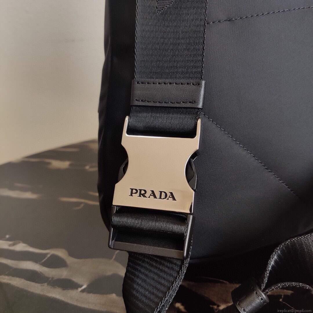 Prada Re-Nylon and leather Backpack 2VZ092 Black