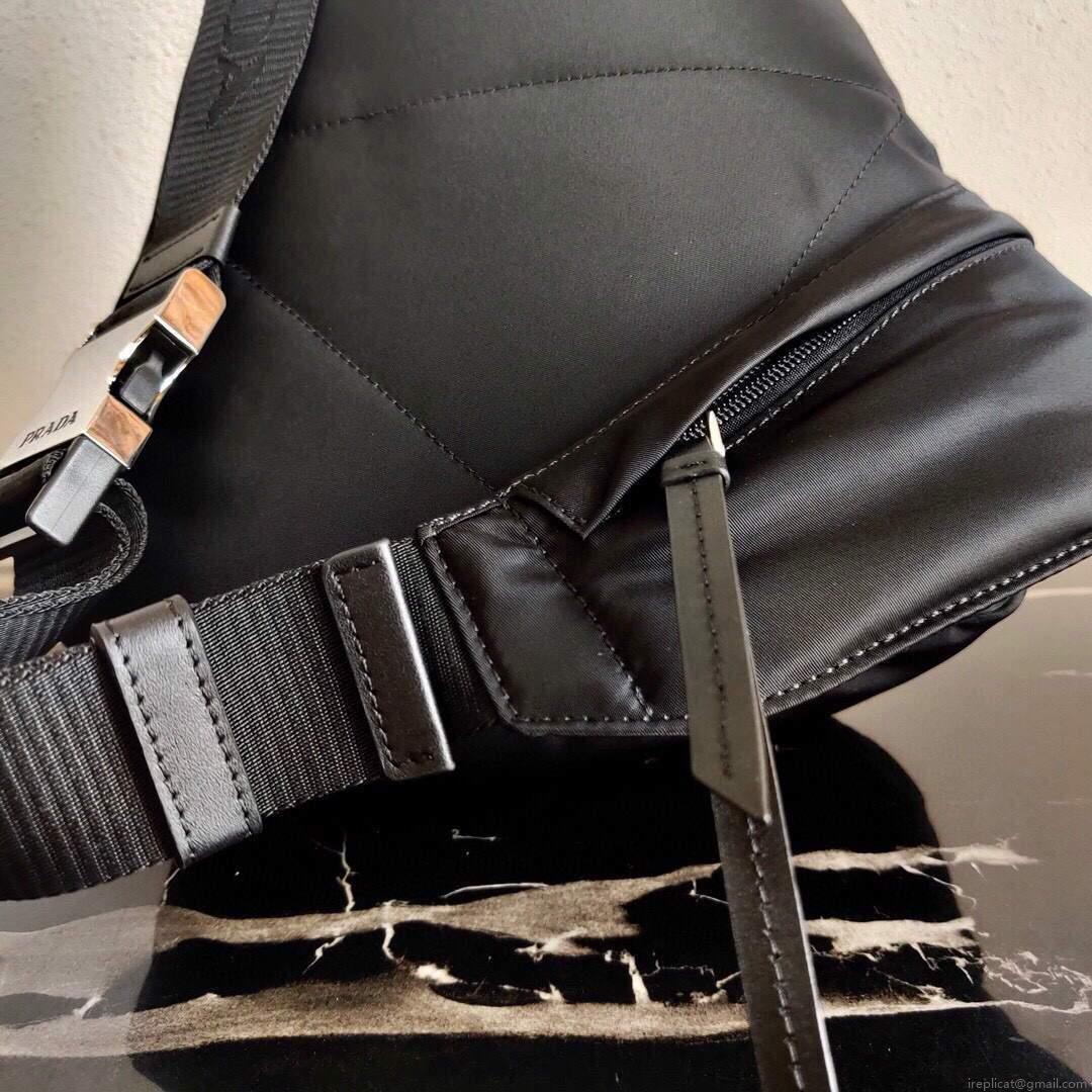 Prada Re-Nylon and leather Backpack 2VZ092 Black