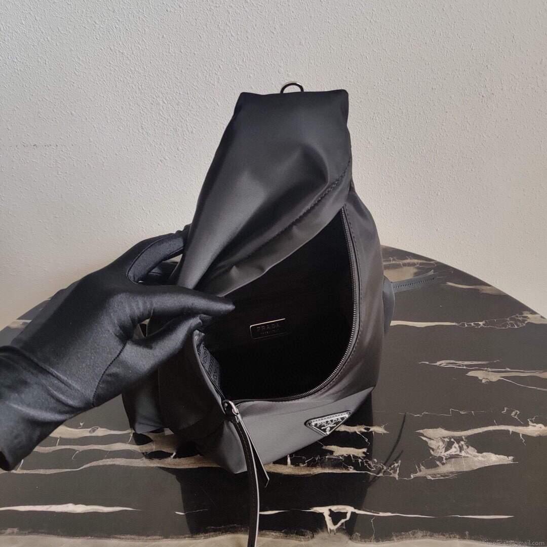 Prada Re-Nylon and leather Backpack 2VZ092 Black