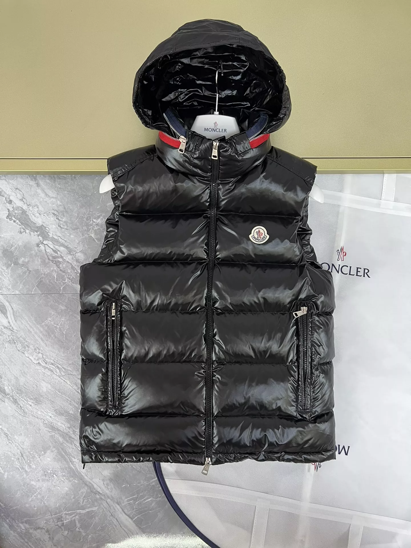 replica man wear Moncler Down Feather Coat Long Sleeved 3359531