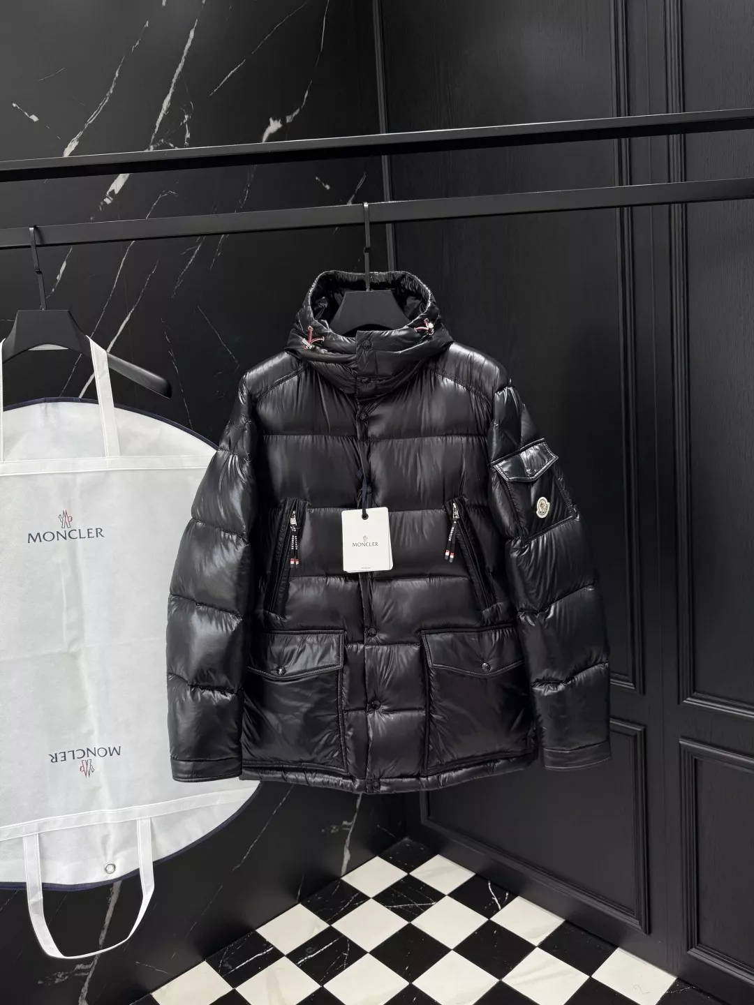 Moncler Unisex Down Feather Coat Long Sleeved Wear 1361488