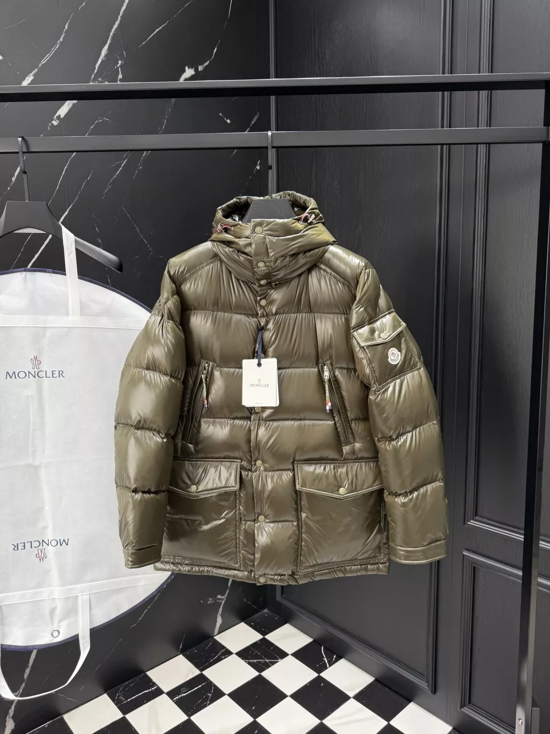 Moncler Unisex Down Feather Coat Long Sleeved Clothing 361478