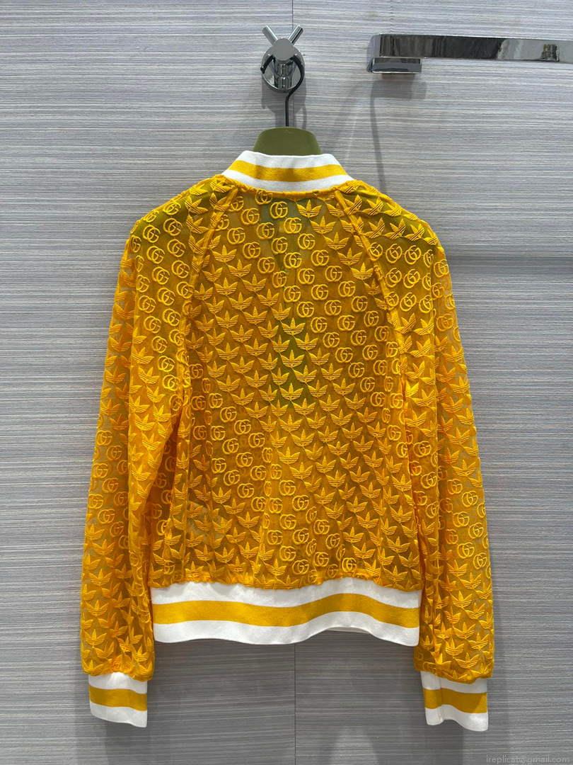 Gucci 693450 adidas x Gucci GG tulle Jacket for women yellow