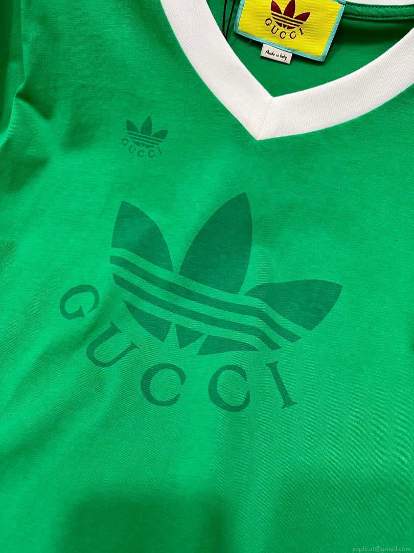 Gucci 693640 X adidas x Gucci cropped T-shirt for women Green