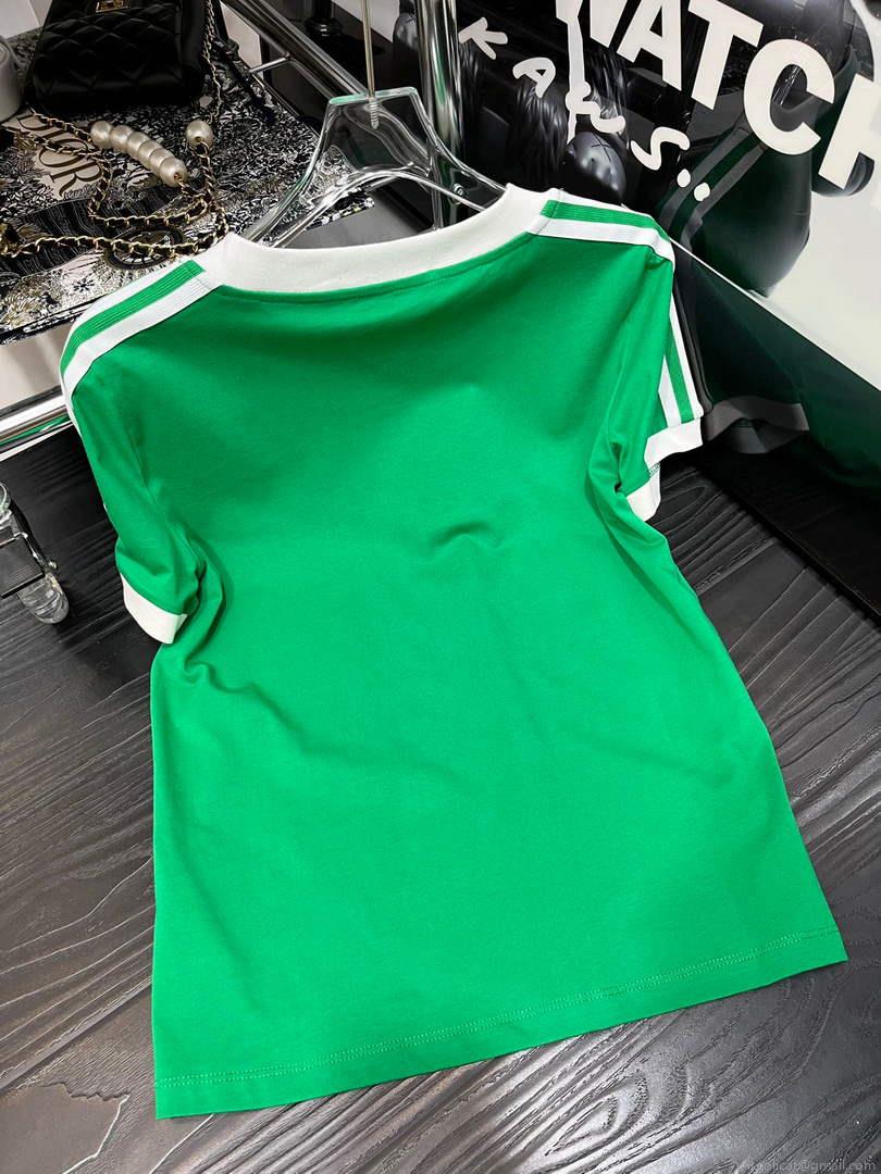Gucci 693640 X adidas x Gucci cropped T-shirt for women Green