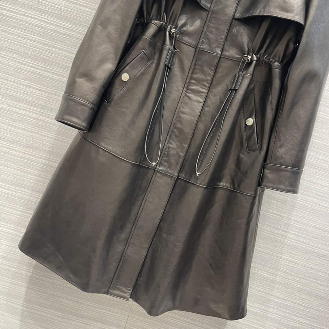 Hermes Women’s Fashion Clothing Sheepskin Long Trench Coat H33258