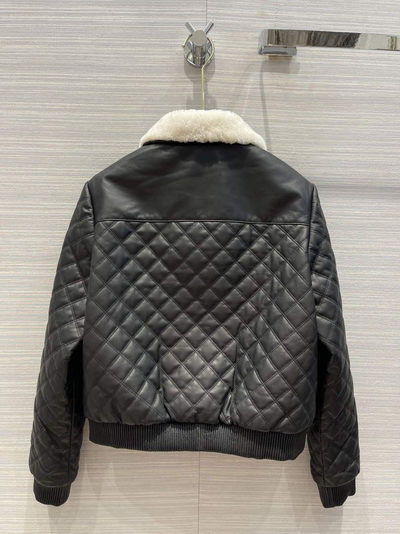 Hermes Women’s Fashion Clothing Embossed Leather Jacket H33261