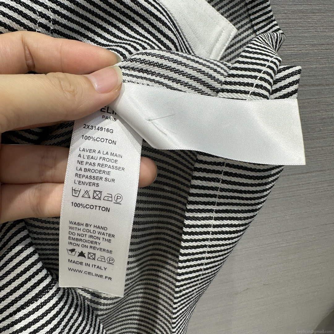 Celine 2U141098V Trapeze Mini Dress In Hickory Stripes C99075