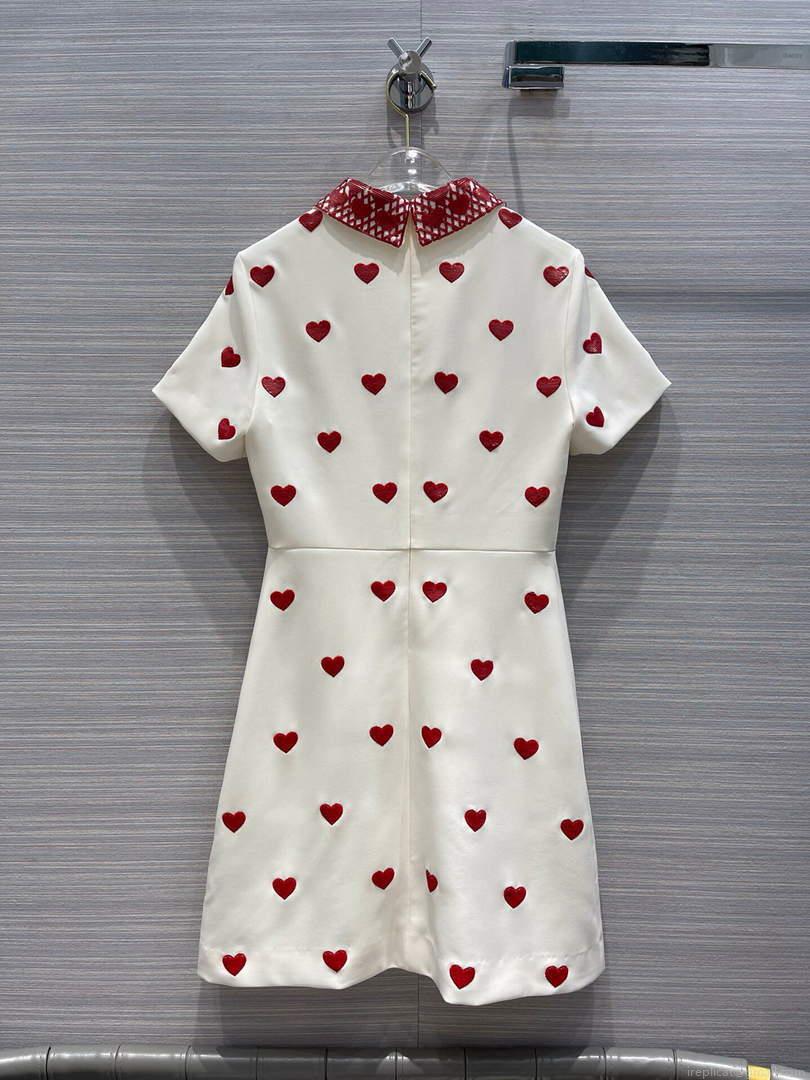 Valentino Women’s Clothing Designer Valentino Sequin Embroidery Dress White 38115