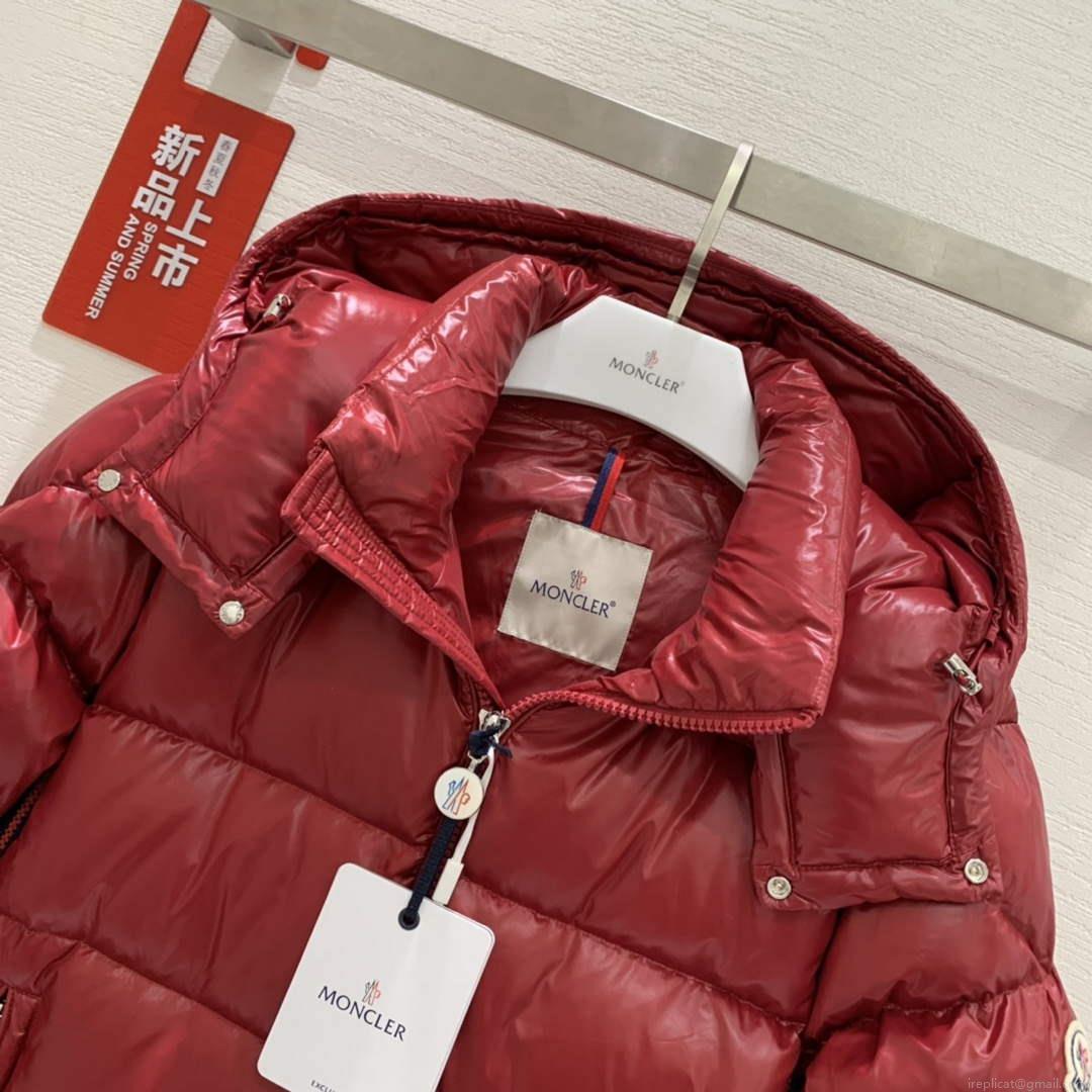 Moncler H20911A Women’s Men’s Lunetiere Short Down Jacket Red 88643