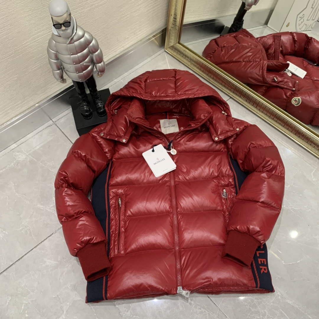 Moncler H20911A Women’s Men’s Lunetiere Short Down Jacket Red 88643