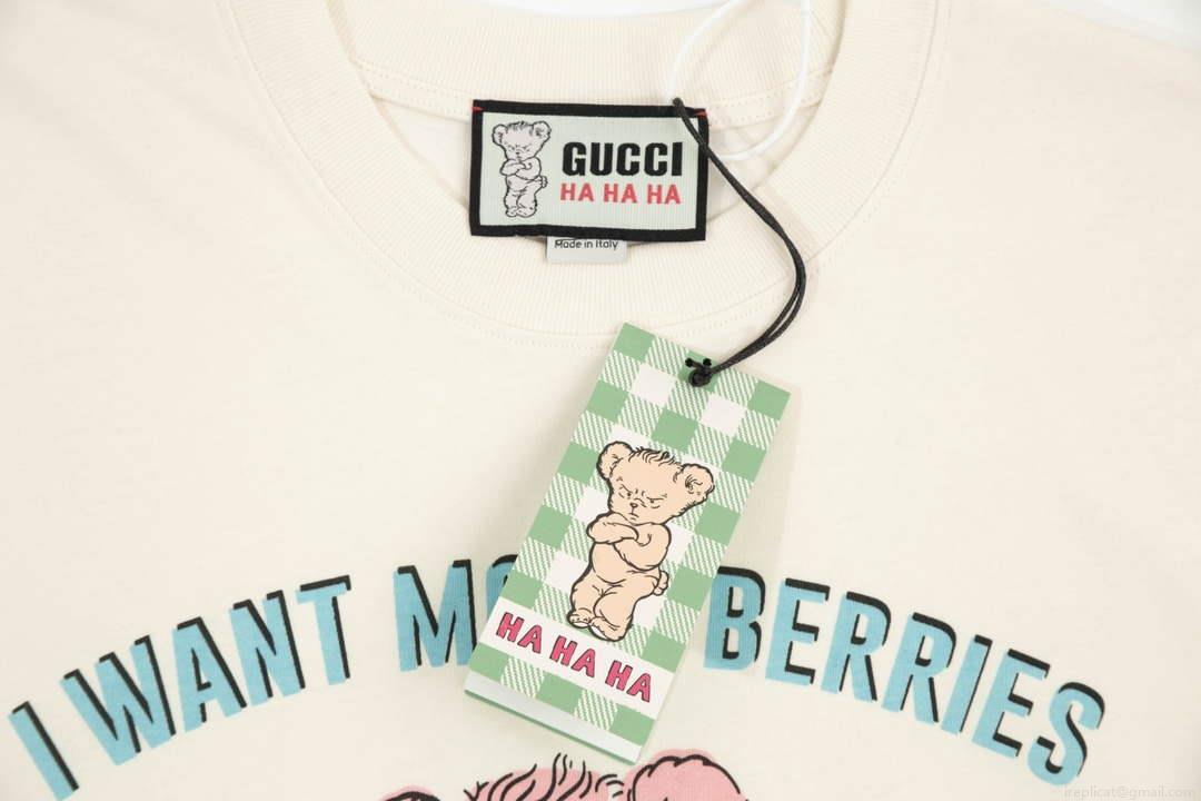 Gucci 457095 Logo print cotton jersey Men Women’s T-shirt G38693