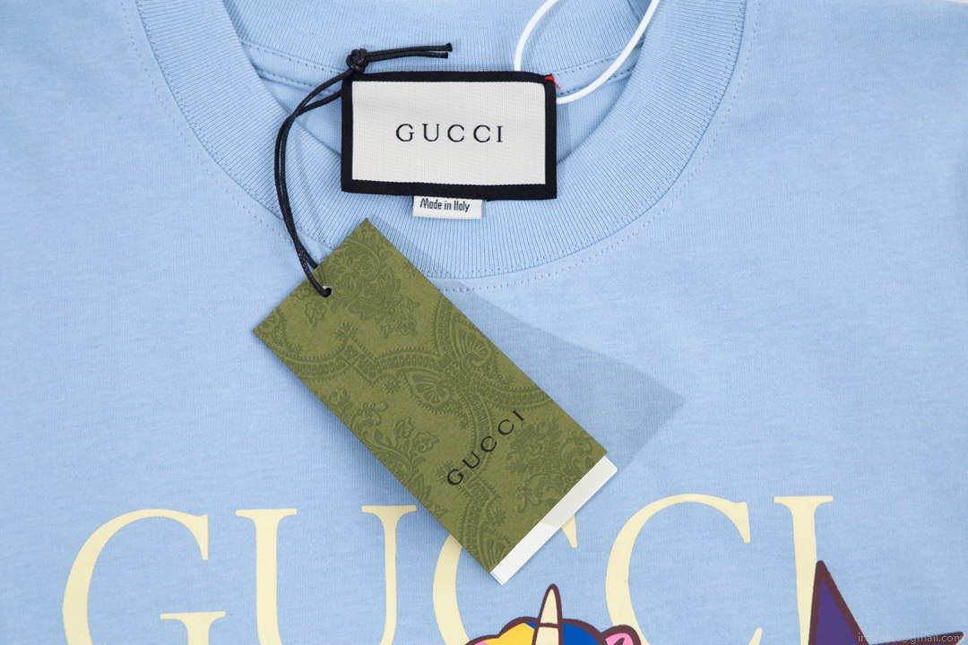 Gucci 457095 Logo print cotton jersey Men Women’s T-shirt G38708