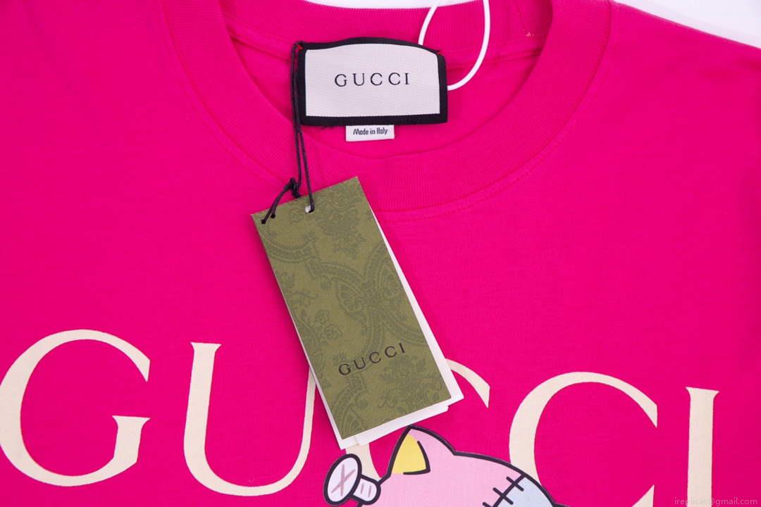 Gucci 457095 Logo print cotton jersey Men Women’s T-shirt G38711