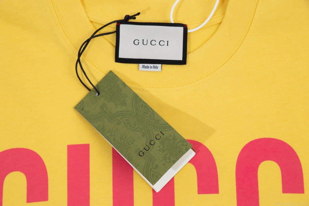 Gucci 457095 Logo print cotton jersey Men Women’s T-shirt G38716