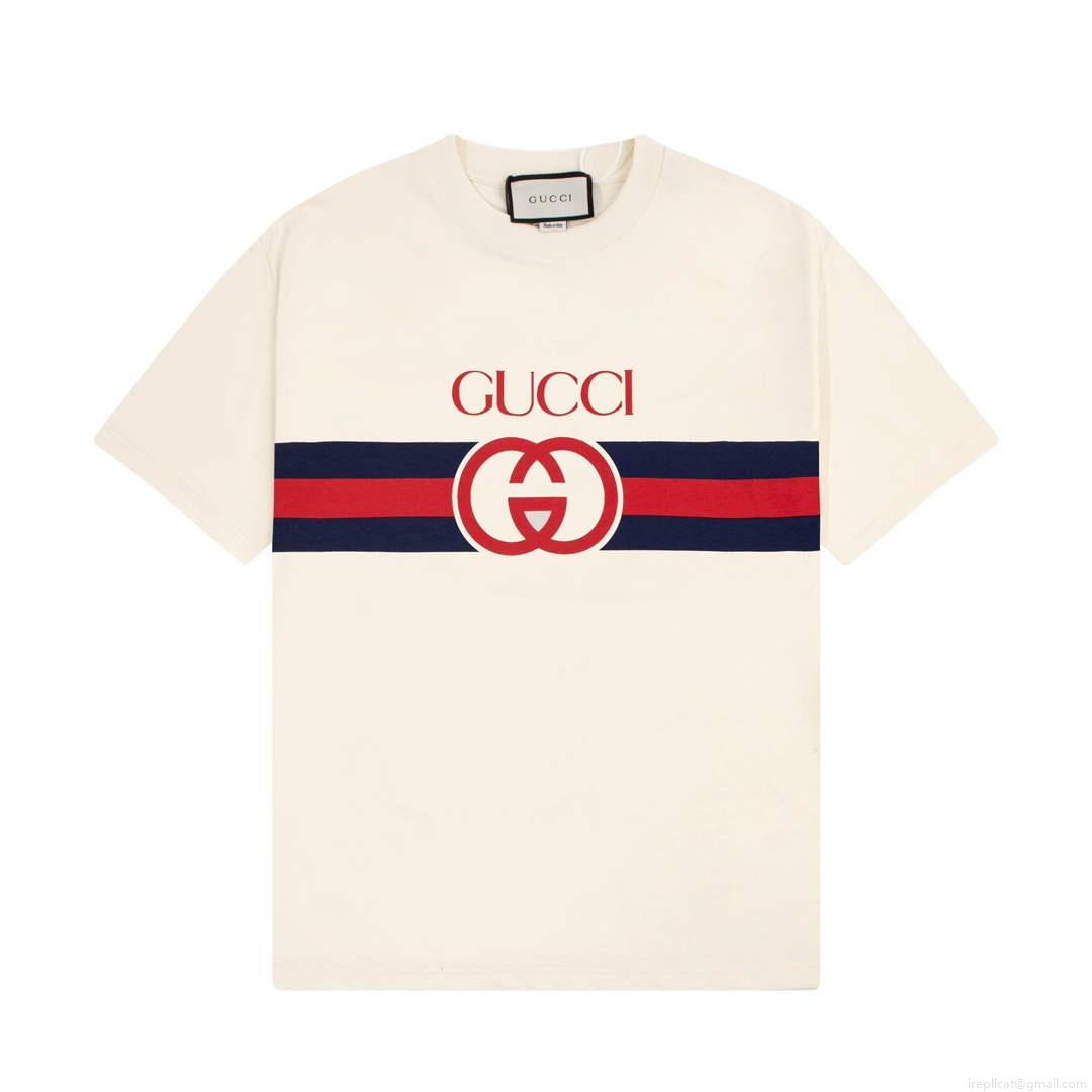 Gucci 457095 Logo print cotton jersey Men Women’s T-shirt G38720